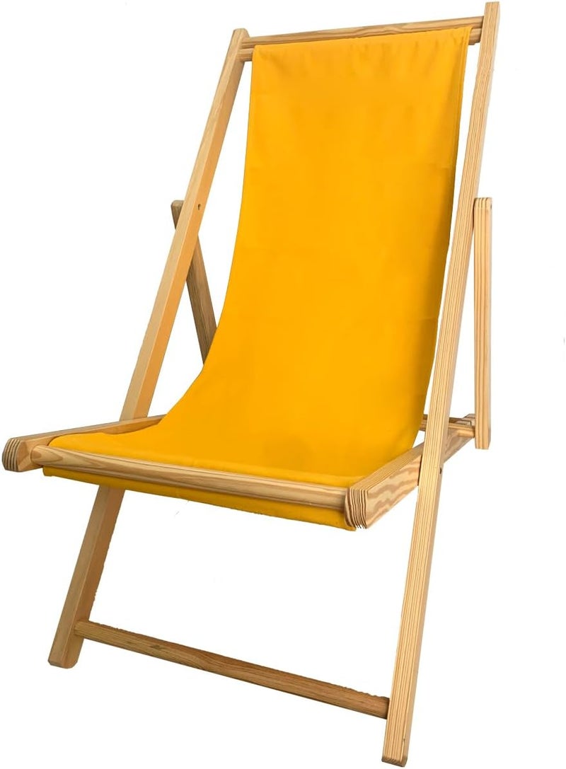 TBACW Patio Lounge Chair Replacement Canvas 47" L x 17" W - Beach Sling Chair Fabric, Indoor Outdoor Use - No Wooden Frame (Yellow) - Image 4